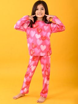ANTHRILO - Pink Printed Top and Pyjama (Set of 2)