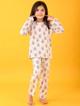 ANTHRILO - Multicolor Printed Top and Pyjama (Set of 2)