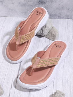 Carlton London - Solid Pink Flipflops