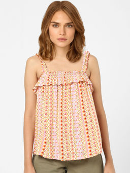 VERO MODA - Women Printed Casual Multicolor Top
