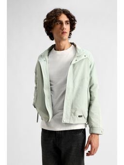 Snitch - Green Solid Full Sleeves Regular Casual Jacket for Men