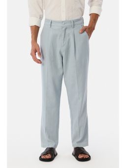 Snitch - Light Blue Plain Loose Trouser for Men