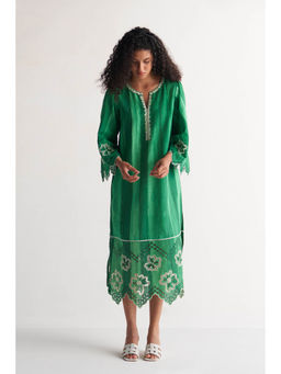 Shivani Bhargava - Green Colossal Cutwork Dress