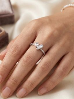 925 SILLER - The Twin Souls Petal Ring