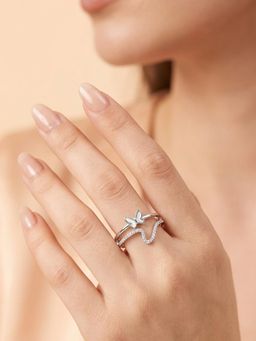 925 SILLER - The Metamorphosis Butterfly Pave Ring