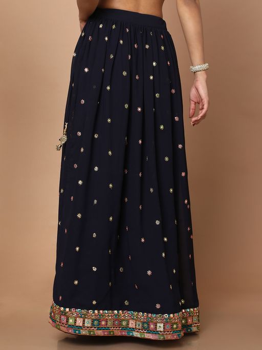 Maxi Skirt Ethnic Skirt Top Online Buy SALWAR STUDIO Womens Navy