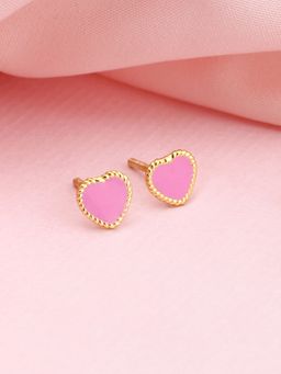 GIVA - Sterling Silver Golden Heartwarming Earrings For Women