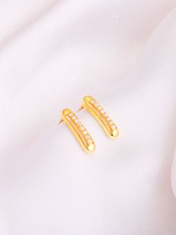 GIVA - Sterling Silver Golden Vintage Glamour Earrings For Women