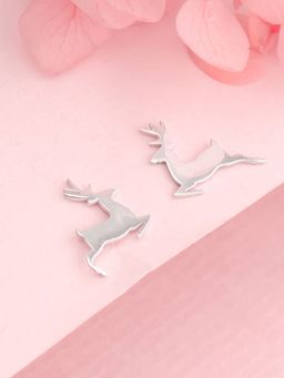 GIVA - Sterling Silver Mini Deer Earrings For Women