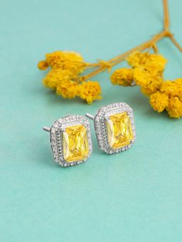 GIVA - Sterling Silver Citrus Zest Sparkler Earrings For Women