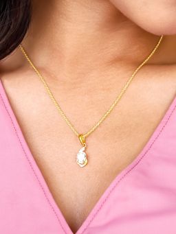 GIVA - Sterling Silver Golden Dream Pendant With Link Chain For Women
