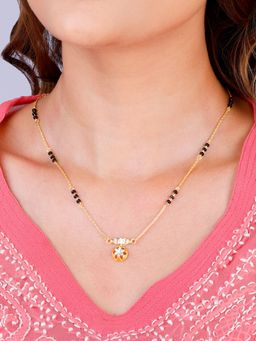 GIVA - Sterling Silver Golden Sacred Union Mangalsutra For Women