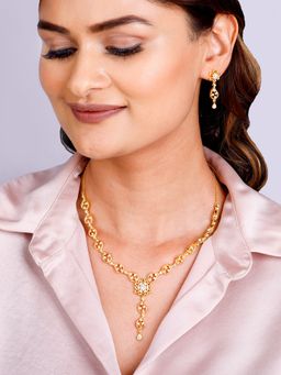 GIVA - Sterling Silver Golden Glorious Flower Set For Women