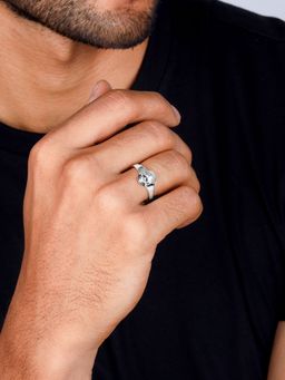 GIVA - Oxidised Silver Iconic Skull Ring for Men