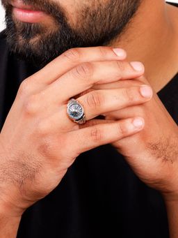 GIVA - Sterling Silver Solace Sun Ring for Men