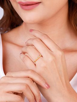 GIVA - Sterling Silver Golden Aurelian Secret Ring For Women