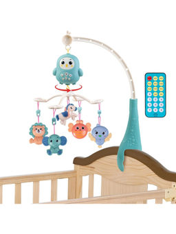 Mee Mee - Glow Safari Cot Mobile with Music, Projector, 360Degree Rotation-Blue