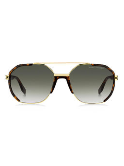 Marc Jacobs - Mens Green Shaded Lens Gold Havana Pilot Sunglasses with UV Protection (58)