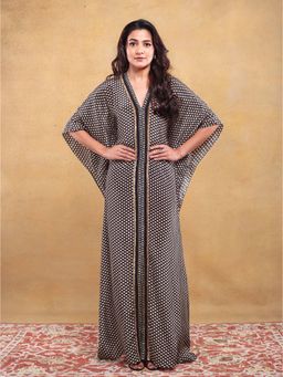Vama Asher - Black Butti Kaftan Dress