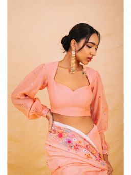 KAVANA - Varahi Peach Stitched Blouse