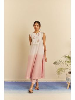 KAVANA - Women Embroidered White Alani Kurta with Pant