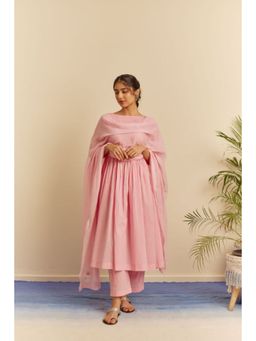 KAVANA - Women Puff Sleeves Meera Anarkali Kurta with Pant