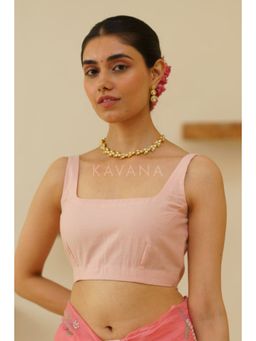KAVANA - Women Pink Aruna Chanderi Stitched Blouse
