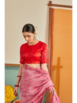 KAVANA - Women Floral Embroidered Red Gul Stitched Blouse