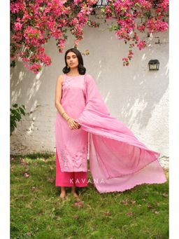 KAVANA - Women Floral Litchi Kurta with Pant