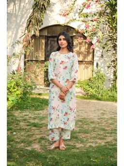 KAVANA - Women Floral Print Sargam Kurta with Pant