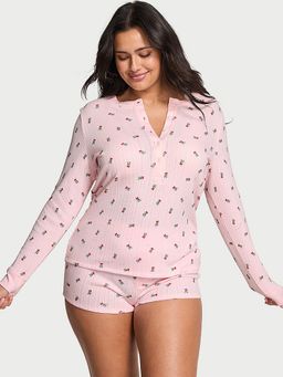 Victoria's Secret - Cozy Pointelle Henley Short Nightsuit