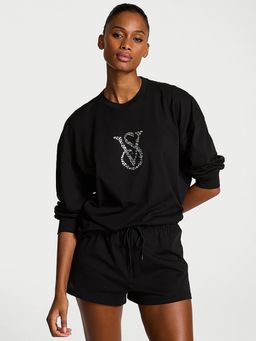 Victoria's Secret - Cotton Shine Long-Sleeve Short Nightsuit