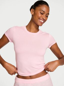 Victoria's Secret - Ribbed Modal Fitted Tee Pink