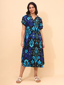 YELLOW BLOOM - Ikat Charm Short Dress