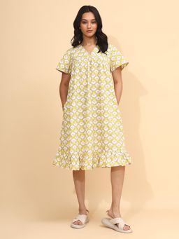 YELLOW BLOOM - Mint Dream Dress