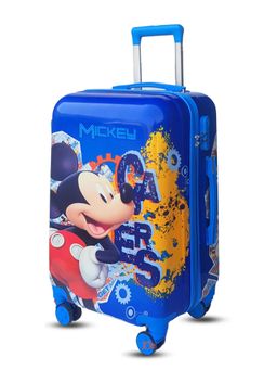 Junior Joe - Abs Plastic Kids 24-Inch Trolley Bag Lightweight Hard Shell, 360Degree Wheels Blue