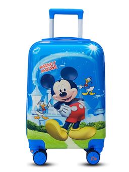 Junior Joe - Abs Plastic Kids 20-Inch Trolley Bag Lightweight Hard Shell, 360Degree Wheels Blue