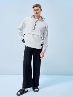 Bewakoof - Air 1.0 Men's White Tony Stark Typography Oversized Windcheater Jacket