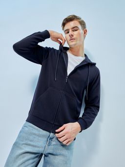 Bewakoof - Men's Blue Zipper Hoodies