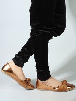 Iconics - Copper Slip-On Party Women Ballerinas