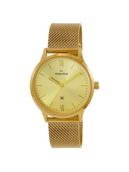 PA Maxima - Attivo Analog Watch for Women in Gold Dial Color