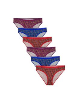 Bodycare - 100% Cotton Teenager Assorted Panties In Pack Of 6 - Multi-Color