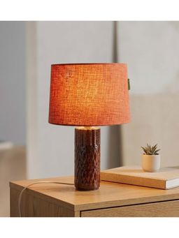 Freedom Tree - Karah Artisan Ceramic Table Lamp In Red Drum Shade