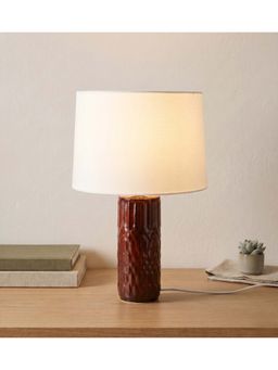 Freedom Tree - Karah Artisan Ceramic Table Lamp in Off White Drum Shade