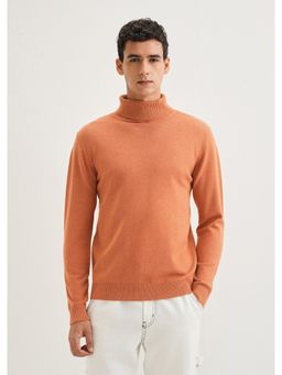 Banana Club - Orange Turtle-Neck Sweater
