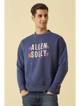 Allen Solly - Men Blue Crew Neck Full Sleeves Casual Sweatshirt