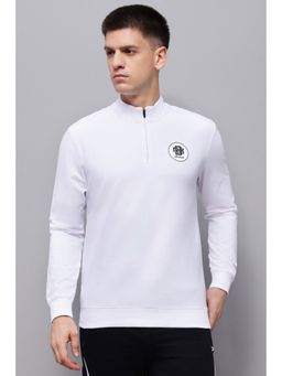 Reebok - Men White Solid Sweatshirt