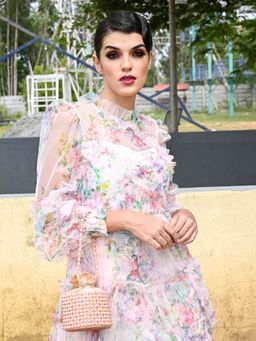 Odette - Impressive Peach Embellished Potli Bag