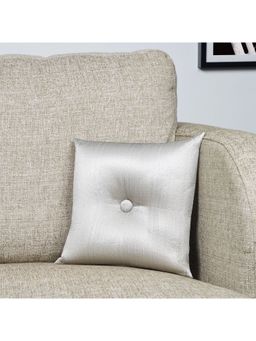 HomeTown - Fiesta Solid Reversible Filled Cushion 30 X 30 Cm In Grey Colour