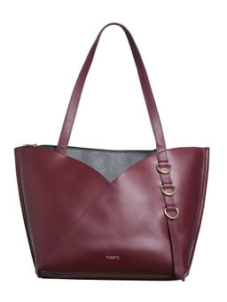 THESTO - Reine Fit Your 15.6 Laptop Solid-Plain Maroon Tote Bag